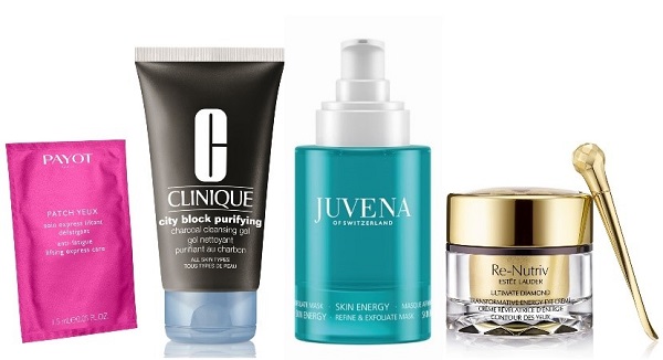 Re-Nutriv+Ultimate+Diamond+Eye, של אסתי לאודר מסכת פילינג Refine Exfoliate Mask מסדרת סקין אנרג'י של יובנה| City Block detox Char של קליניק | PERFORM LIFT PATCH YEUX של PAYOT