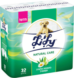 לילי NATURAL CARE נייר טואלט דו שכבתי רך ומפנק