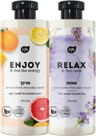Life שמפו/מרכך מועשרים בתמציות טבעיות