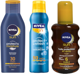 NIVEA SUN מגוון* מוצרים להגנה מהשמש