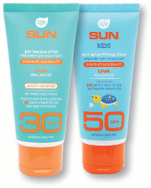 Life SUN מקדמי* הגנה מפני קרינת השמש לפנים