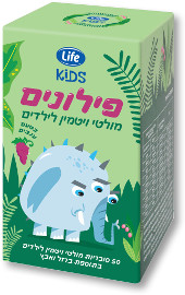 Life KIDS פילונים מולטיויטמין לילדים