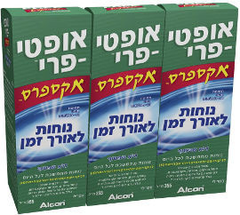 אופטי-פרי אקספרס תמיסה לעדשות מגע