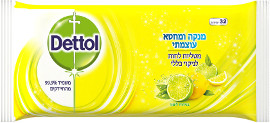 דטול מטליות לחות לניקוי כללי בניחוח לימון
