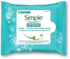 SIMPLE DAILY SKIN DETOX מגבוני ניקוי למראה מאט
