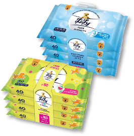 לילי PURE נייר טואלט לח נשטף באסלה 40 דפים