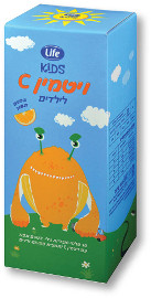 Life KIDS ויטמין C לילדים בטעם תפוז 70 פלחי סוכריות ג'לי
