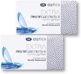 Life EXTRA עדשות מגע חודשיות מסיליקון הידרוג'ל