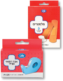 Life מגוון פלסטרים/מוצרי חבישה
