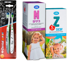קונים Life זבנג*/N כינים/N כינים פרבנט ומקבלים Life מברשות שיניים ג'וניור מעוצבות לילדים מארז זוג מתנה