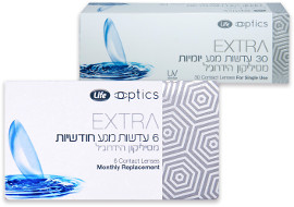 Life EXTRA מגוון עדשות מגע חודשיות/יומיות מסיליקון הידרוג'ל