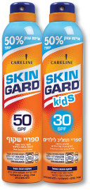 סקין גארד מקדם הגנה SPF30/50 ספריי שקוף/תחליב