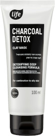 לייף CHARACOAL DETOX פחם פעיל מסיכת חימר לניקוי עמוק