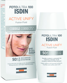 ISDIN FOTOULTRA תחליב לתיקון גוון העור והבהרת כתמי שמש SPF50
