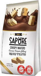 סאפורה וופלים במילוי קרם אגוזי לוז/קרם קקאו