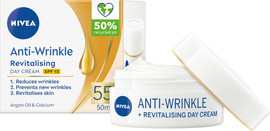 NIVEA ANTI-WRINKLE REVITALISING קרם יום נגד קמטים 55+