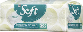 סנו סופט ממחטות נייר 3 שכבות עשירות בלחות