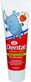 לייף DENTAL משחת שיניים לפעוטות מתאימה לשיני חלב בטעם תות שדה