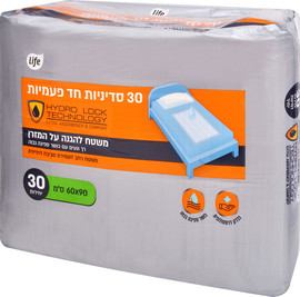 לייף סדיניות חד פעמיות 60X90 ס"מ