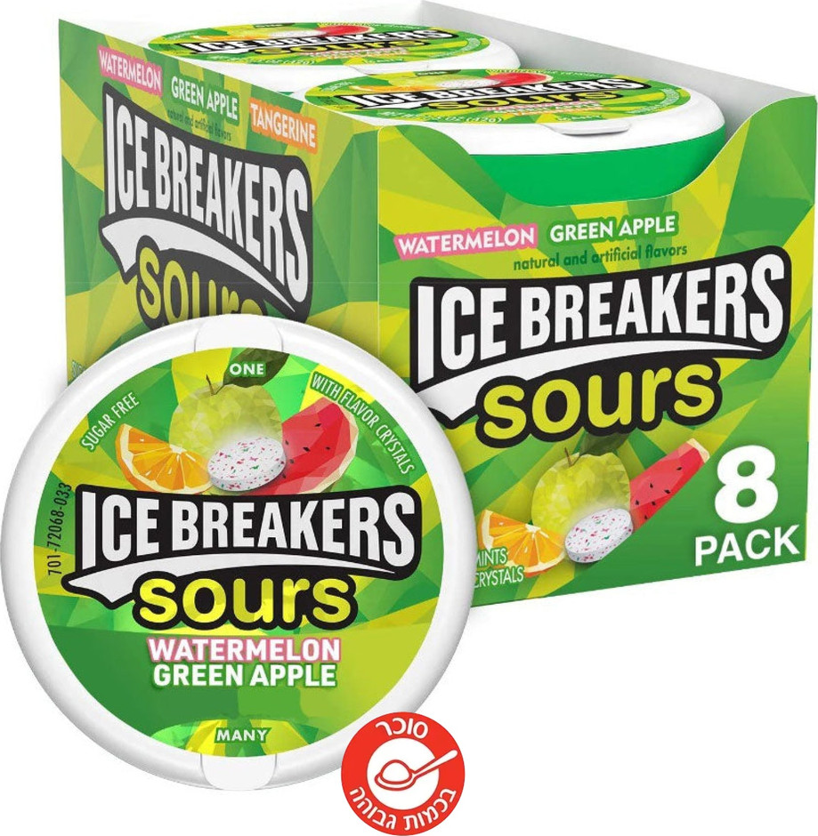 ‫Icebreaker Ice Breakers Lemonade Watermelon אייס ברייקרס לימון