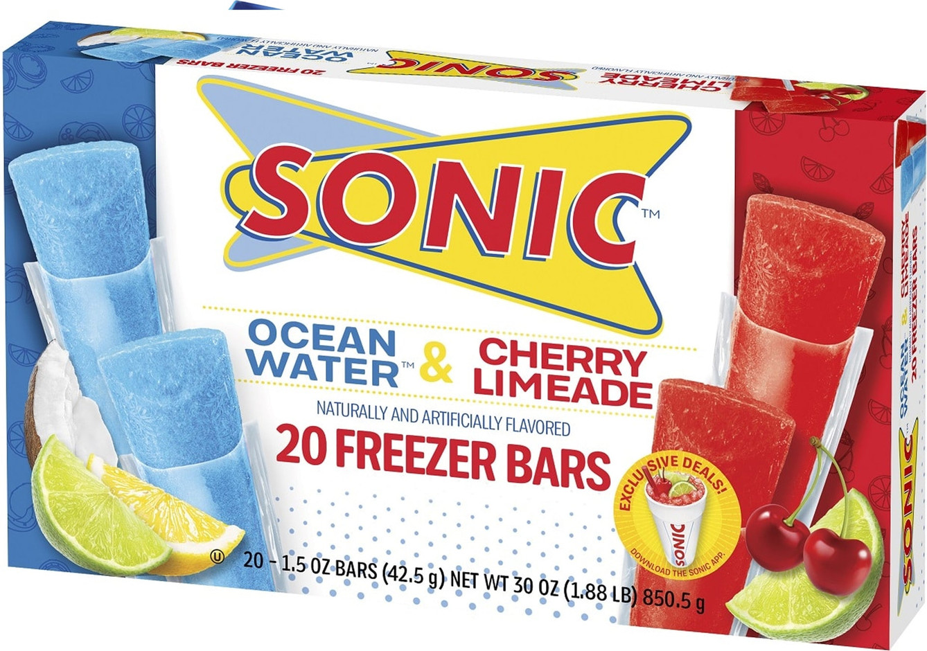 ‫icee - Sonic Slush Bars שלוקים ברד בטעמי פירות 