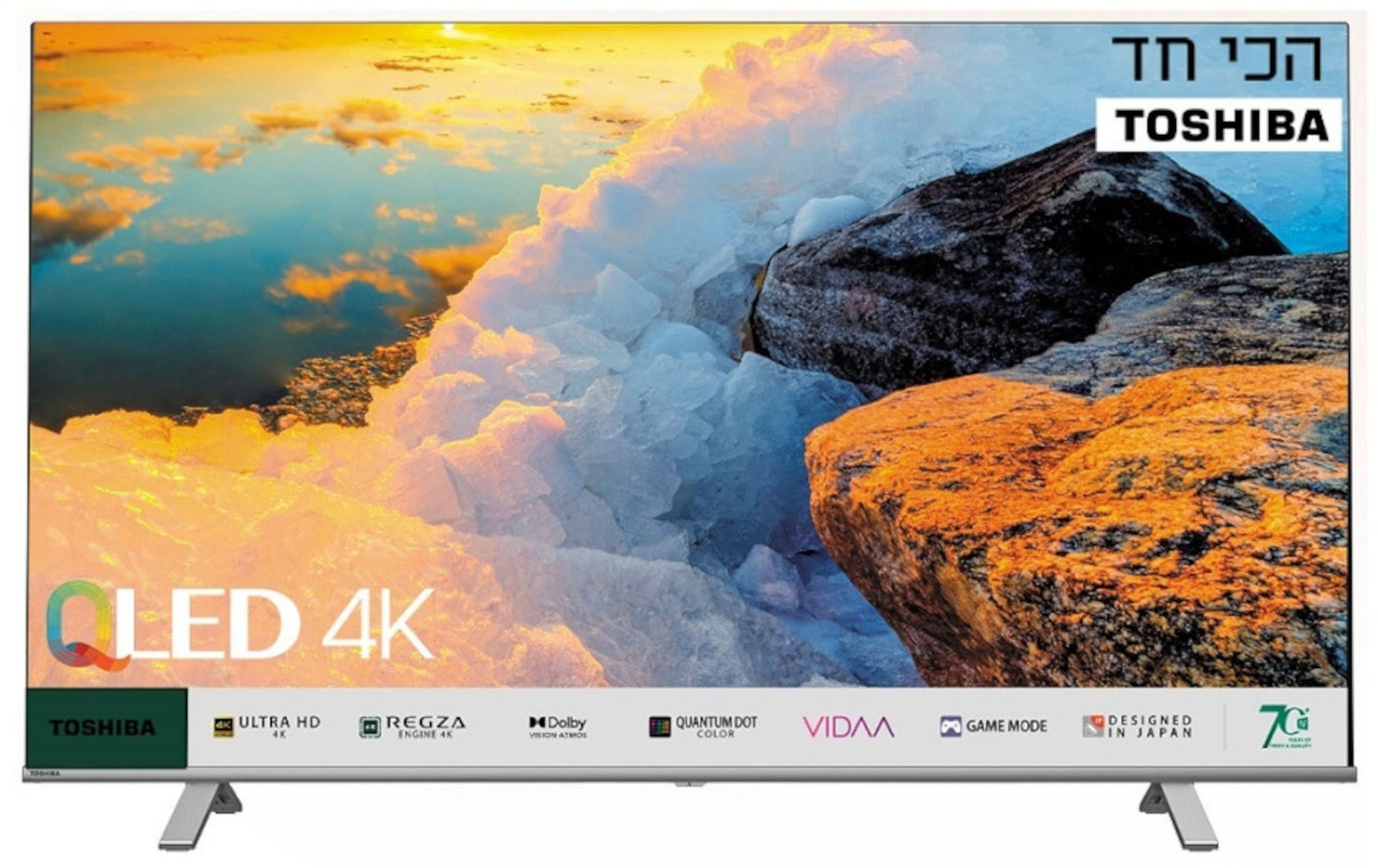 טלוויזיה 4K חכמה 43 TOSHIBA QLED טושיבה 43C450