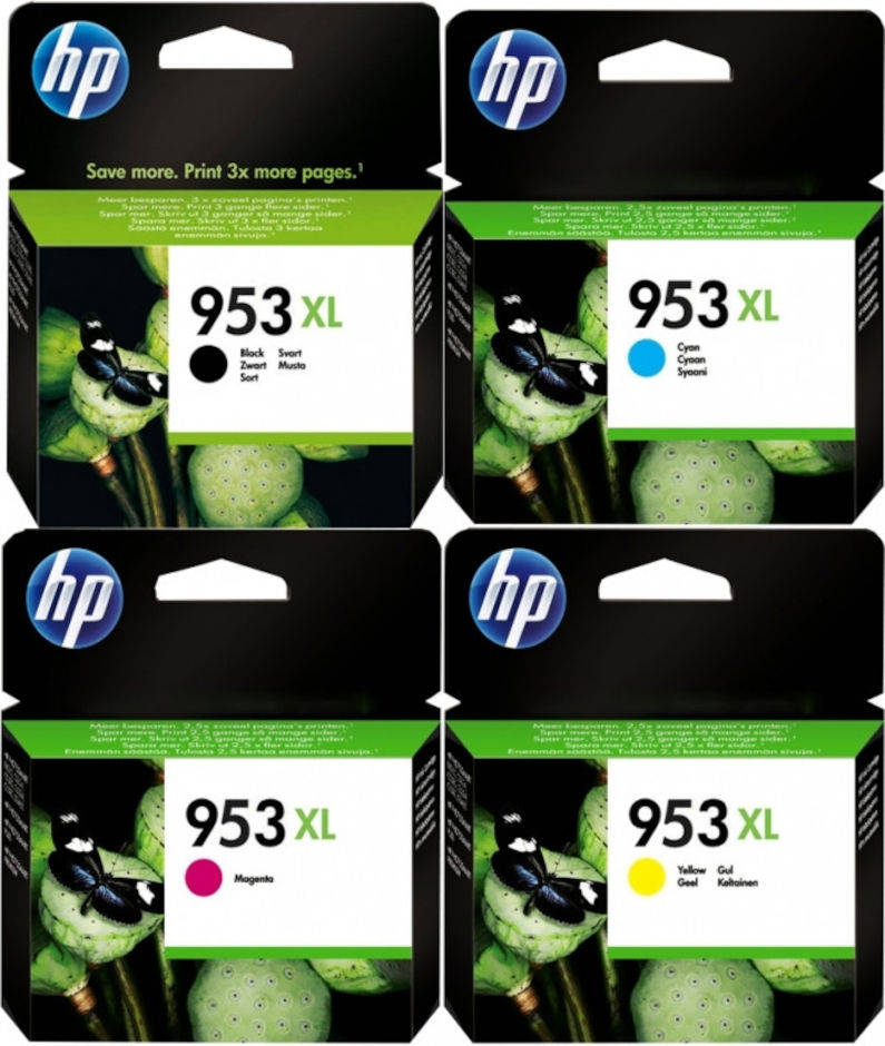 סט ראשי דיו מקורי HP 953XL