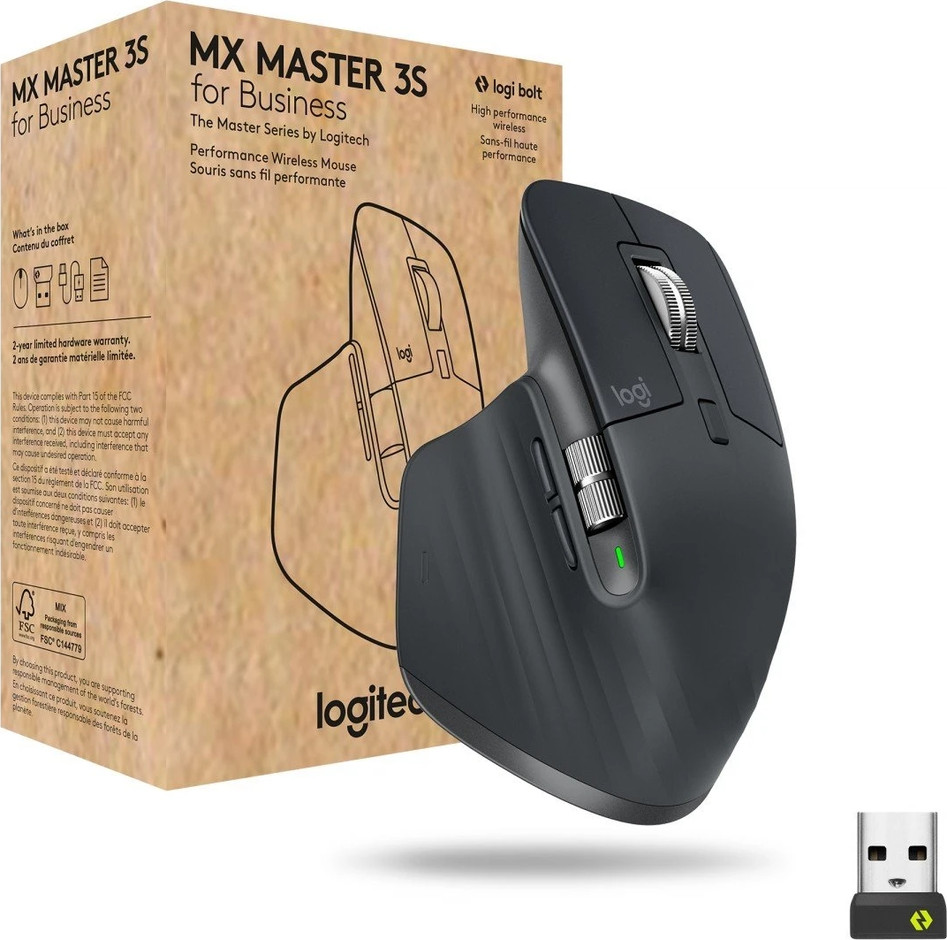 עכבר אלחוטי Logitech Mouse MX Master 3S Business - Graphite