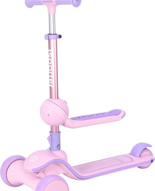 אייספורטר בייבי iSporter Baby ורוד  קורקינט ילדים עם כסא מתקפל 3 גלגלים