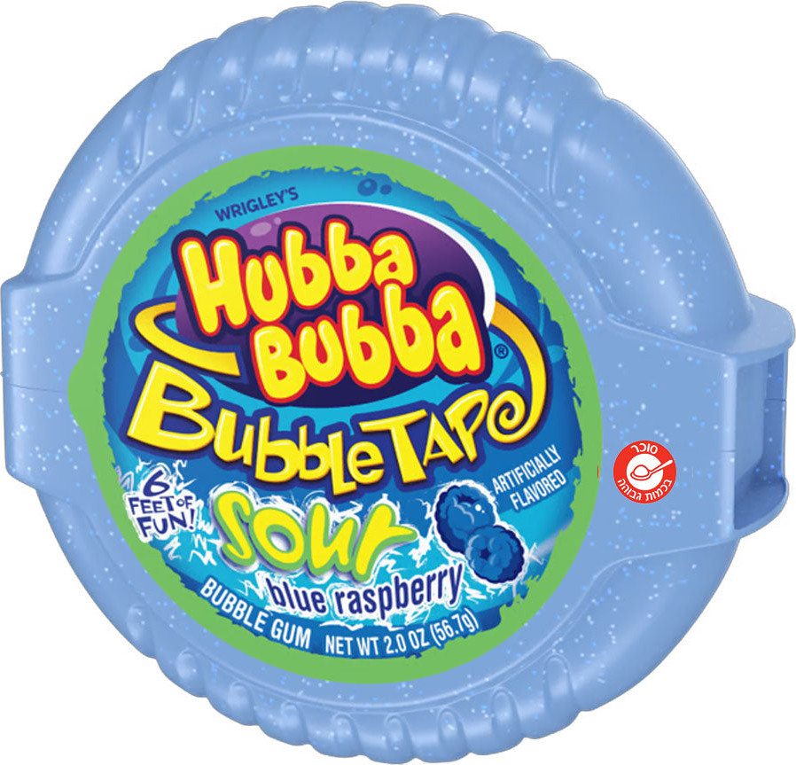 ‫Teimim - Hubba Bubba Sour blue raspberry הובה בובה מסטיק רספברי חמוץ ...