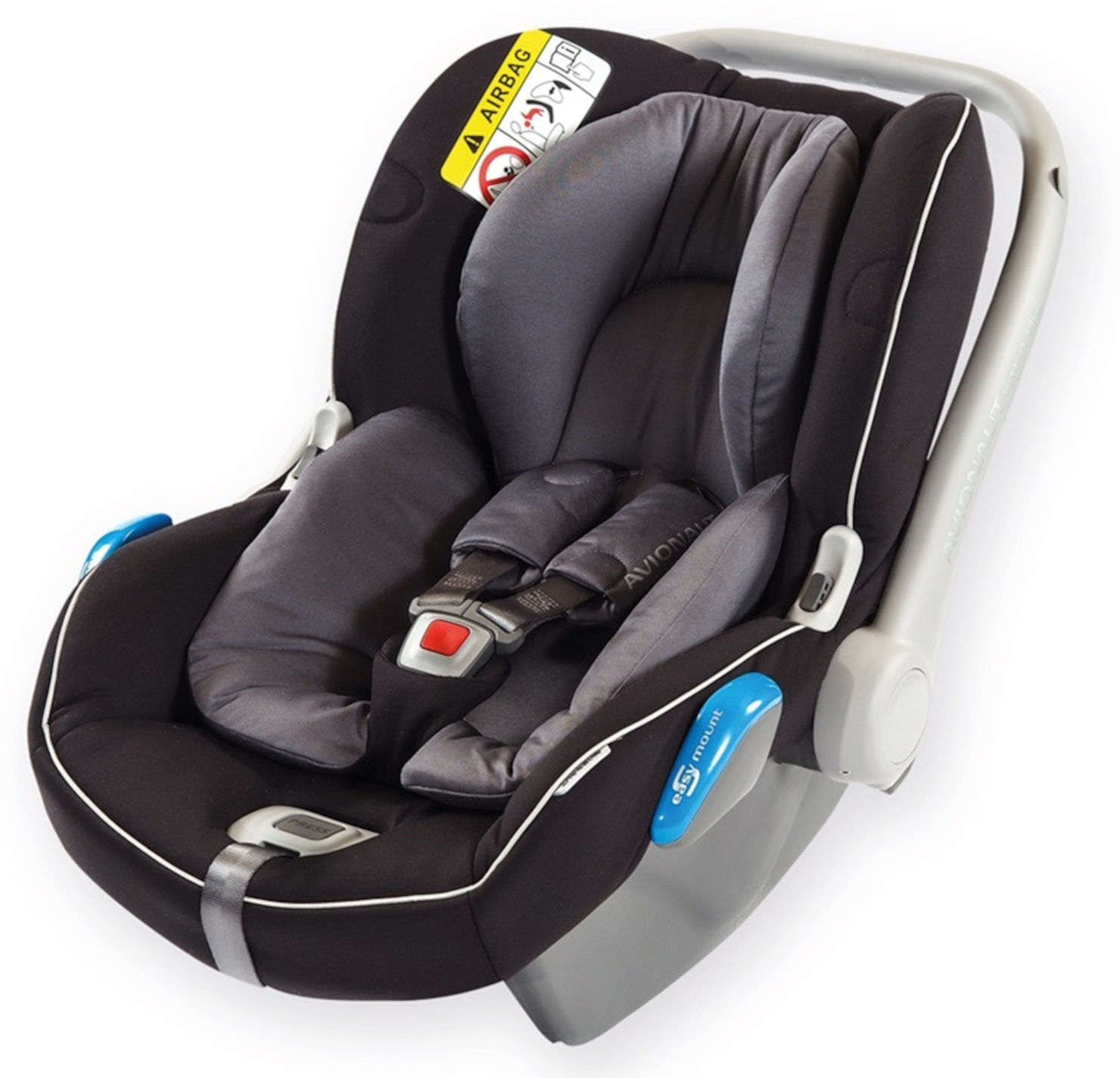 ‫Avionaut סלקל +Kite עם הגנות צד מורחבת וריפוד מקטין באפור כהה סופר