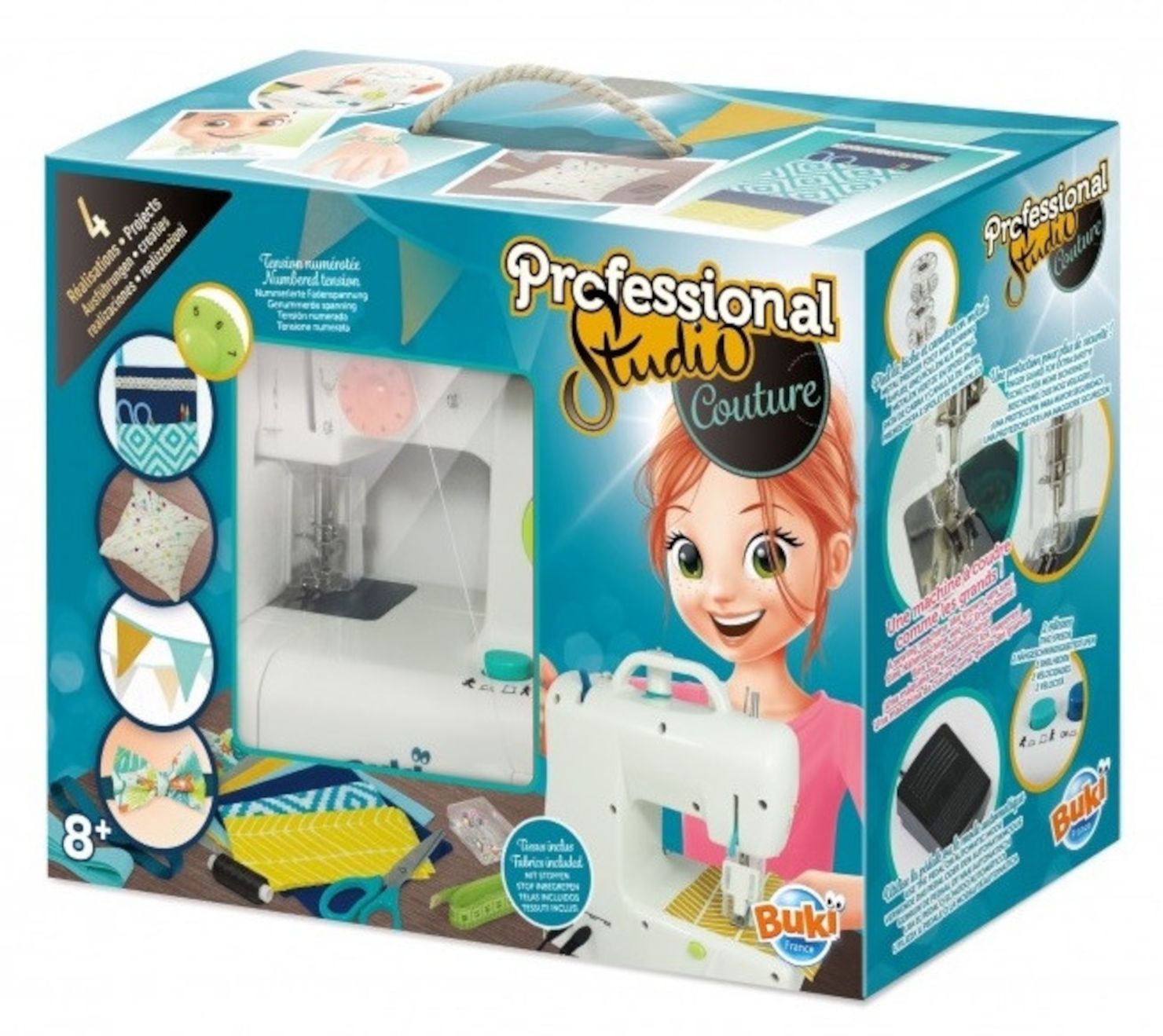 ערכה ללימוד תפירה - כולל מכונת תפירה חשמלית לילדים ואביזרים ל 4 פרויקטים