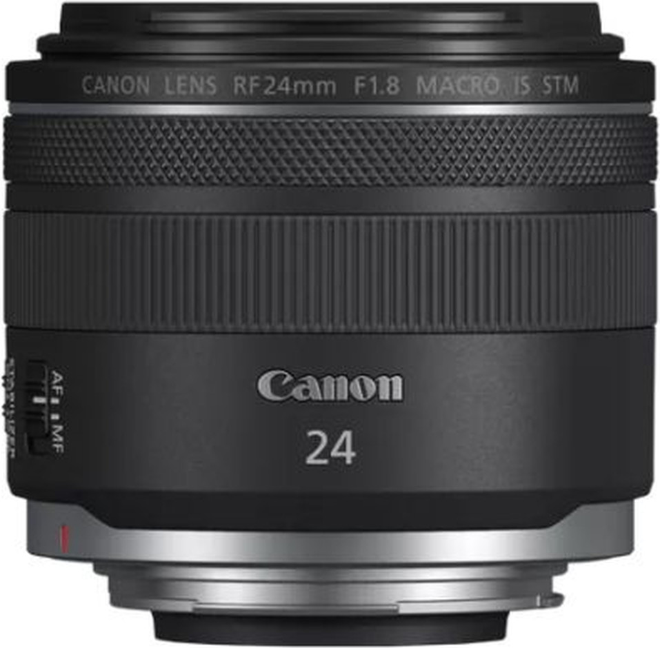 עדשה מקצועית למצלמה מבית CANON קנון דגם RF 24MM F1.8 MACRO IS STM 5668C005AA