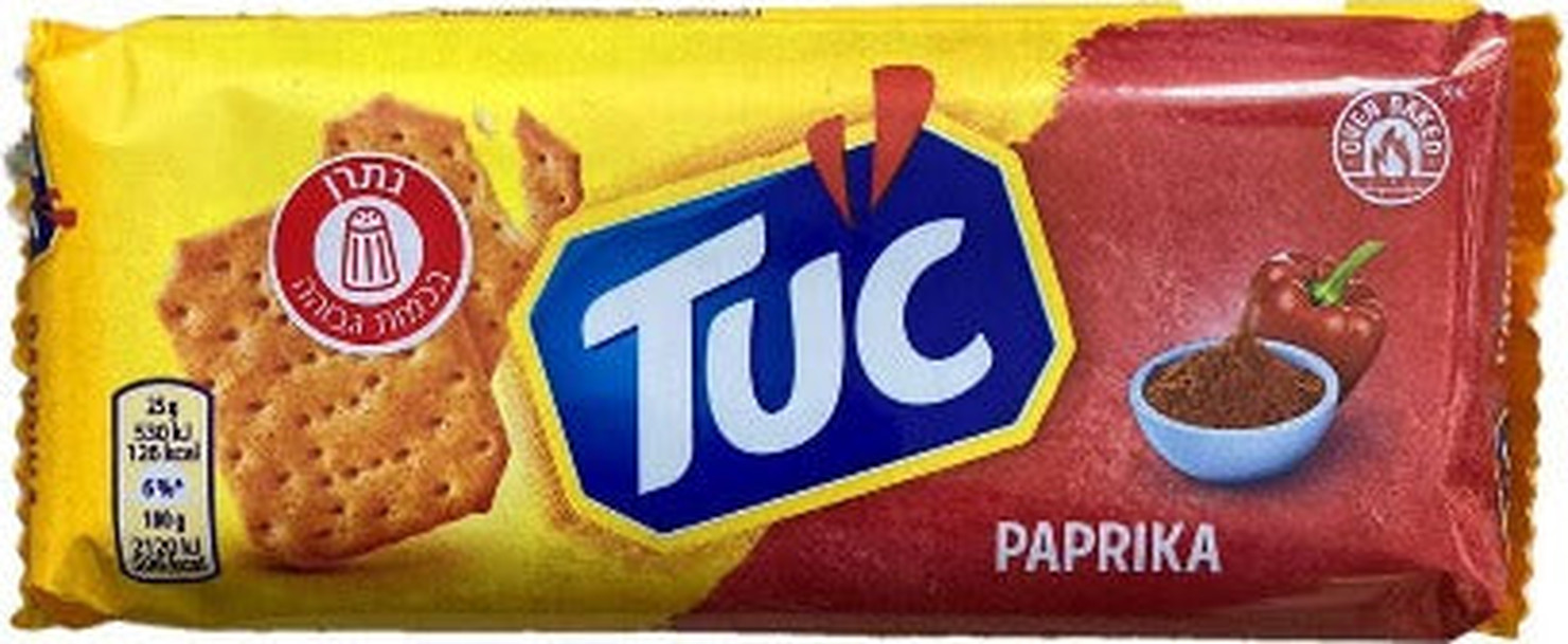 ‫Tac Tuc paprika טאק קרקרים פפריקה סופרפארם‬