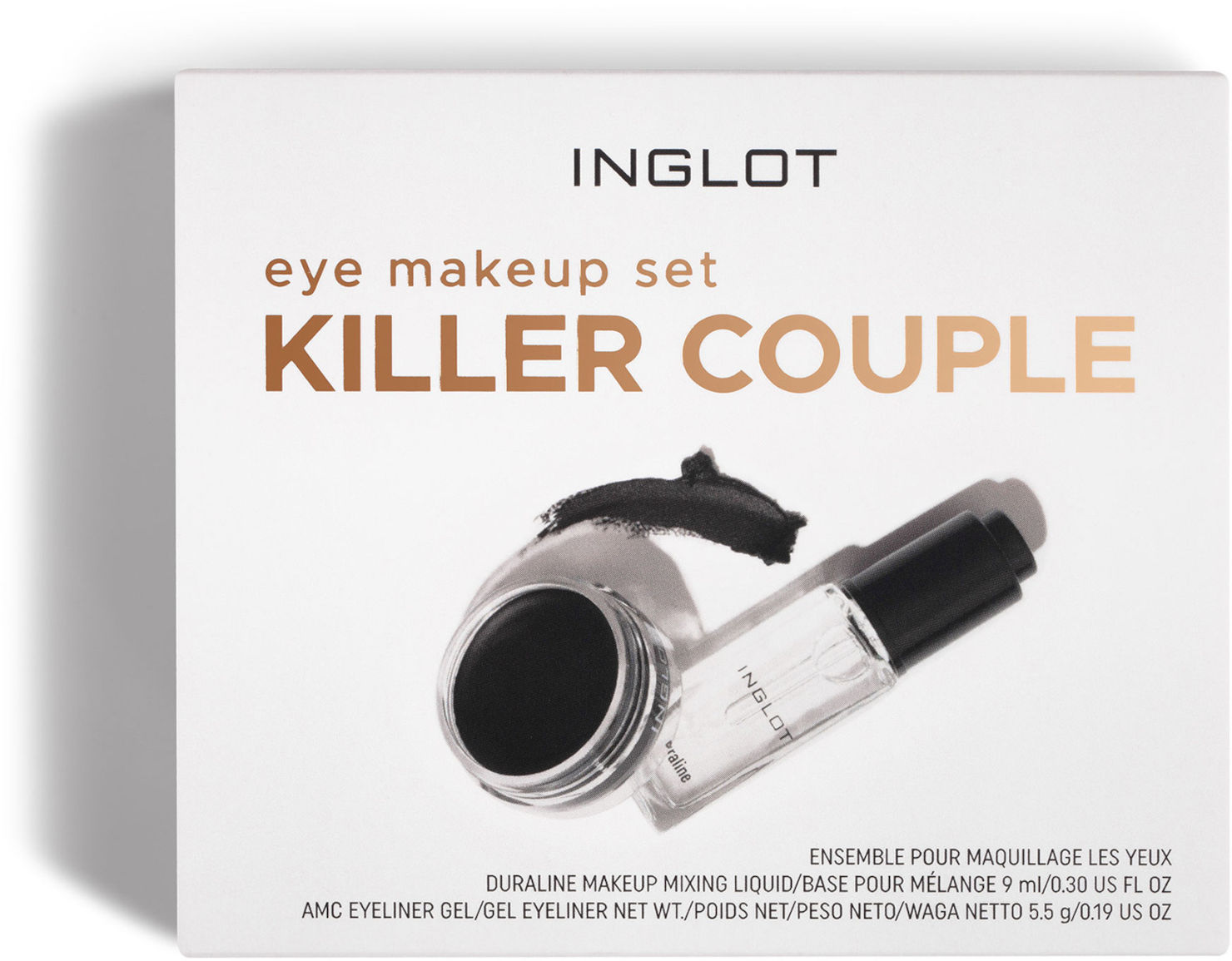 ‫INGLOT - אייליינר ג'ל עמיד ונוזל המחייה מוצרי איפור שהתייבשו ומעצים ...