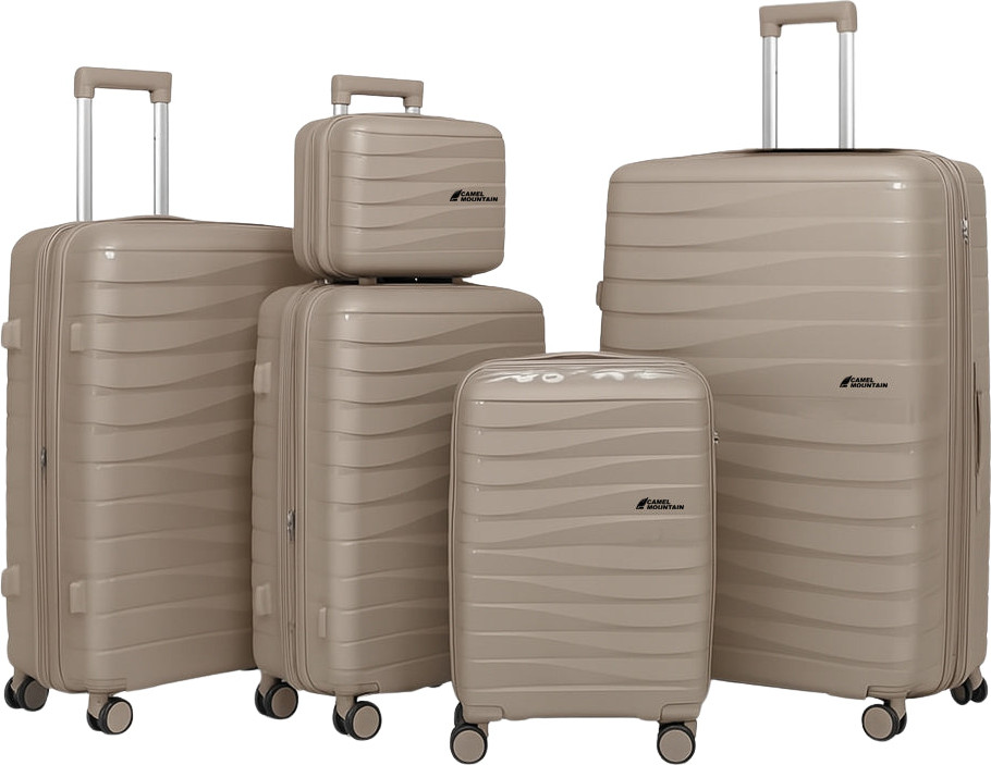 ‫Camel Mountain - סט מזוודות Camel Mountain® ABLE Set 5 (14", 20", 24 ...