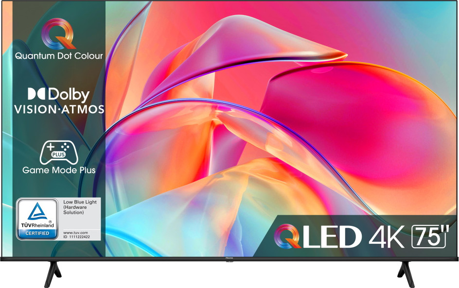 טלוויזיה חכמה 75 Hisense QLED 4K הייסנס 75E7KQ Pro