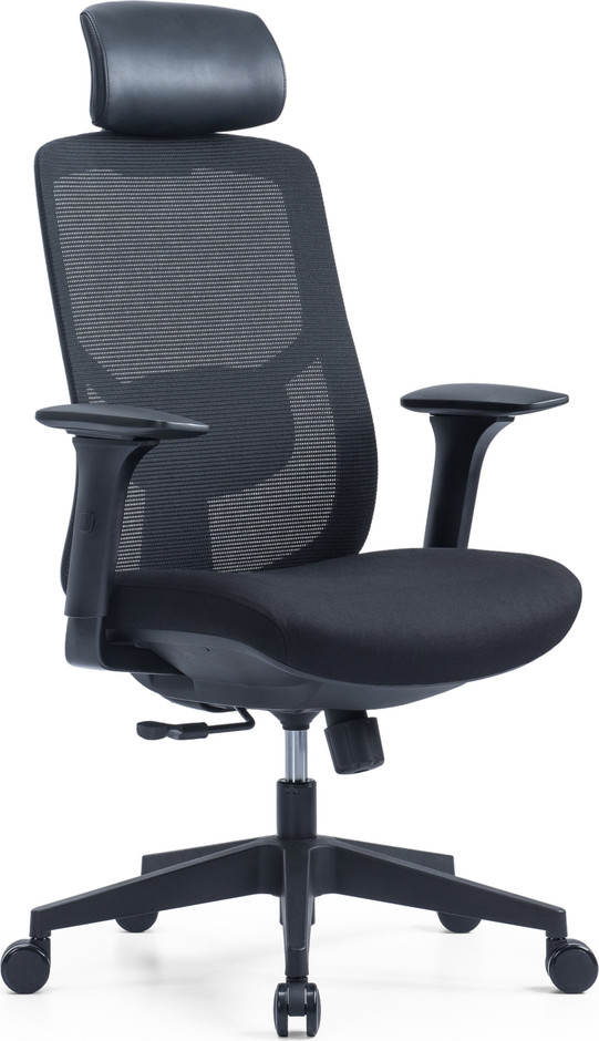 כיסא משרדי אורטופדי Black Bold כולל משענת ראש