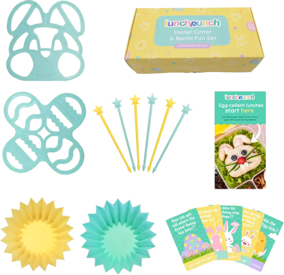 Bento Rabbit Cutter MontiiCo - סט חותכנים ואביזרי בנטו EASTER Cutter & Bento Set | סופר-פארם