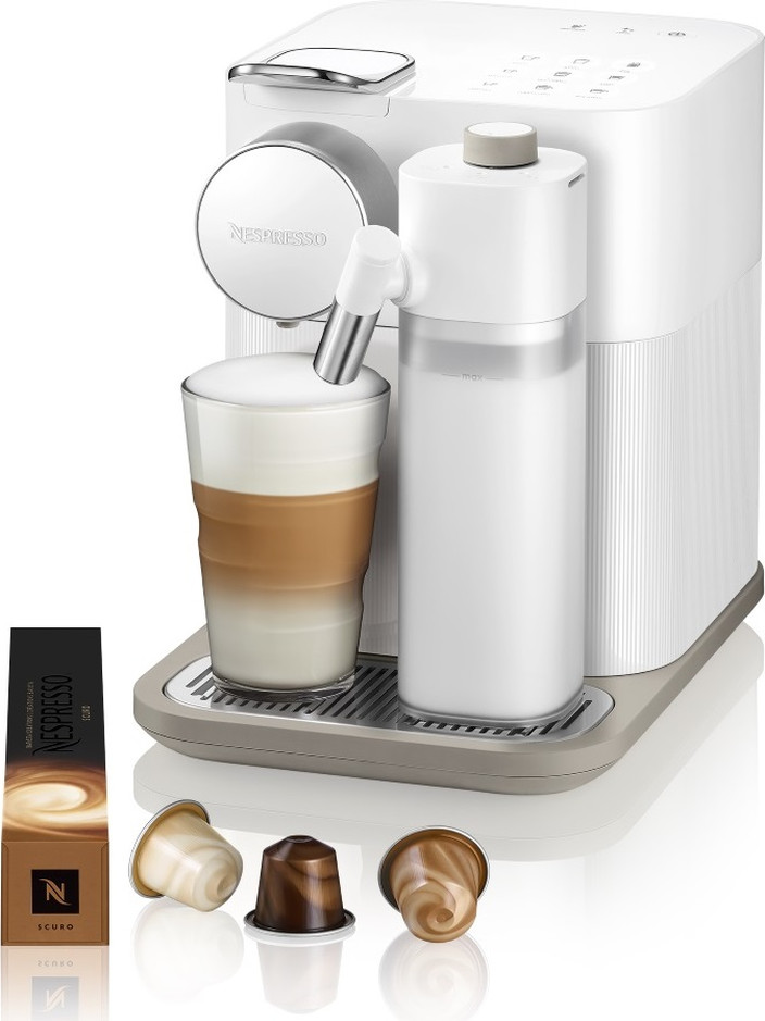 מכונת קפה כולל מקציף חלב מובנה NESPRESSO נספרסו Gran Lattissima F531 לבן