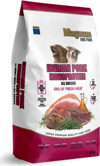 מגנום מזון לכלבים חצי לח בכבישה קרה 100% טבעי איבריקו - 12 ק"ג