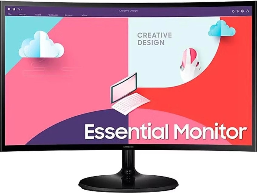 מסך מחשב קעור Samsung 27" LS27C360EAMX Curved VA FHD HDMI VGA