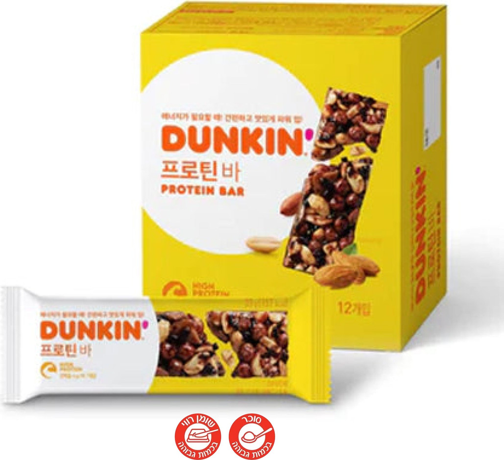‫Teimim Dunkin Protein Bar חטיף פרוטאין מבית דנקין סופרפארם‬