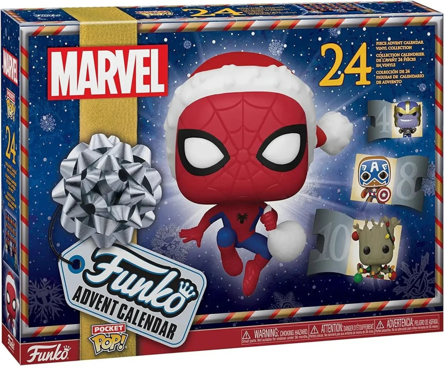 לוח שנה של החגים עם 24 דמויות מארוול מרהיבות Advent Calendar Marvel - Holiday