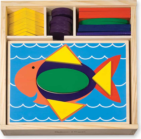 פאזל מעץ צורות גאומטריות למתחילים - Melissa and Doug