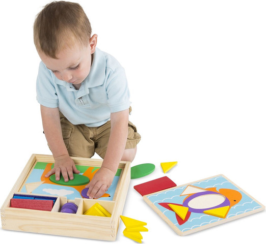פאזל מעץ צורות גאומטריות למתחילים - Melissa and Doug