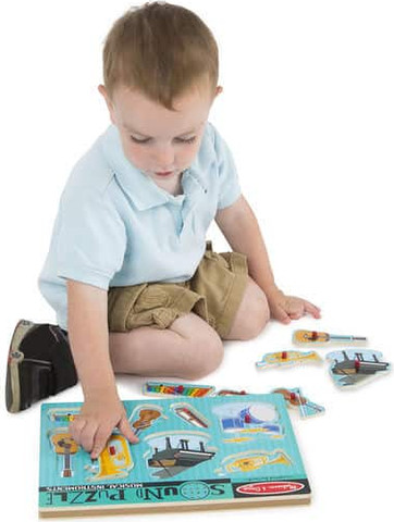 פאזל עץ כלי נגינה מנגנים - Melissa and Doug