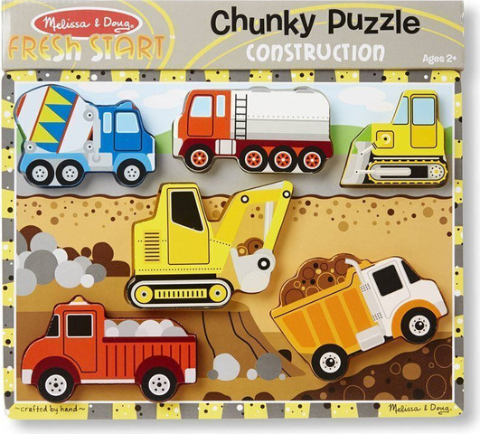 פאזל צ'אנקי רכבי עבודה - Melissa and Doug
