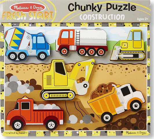 פאזל צ'אנקי רכבי עבודה - Melissa and Doug