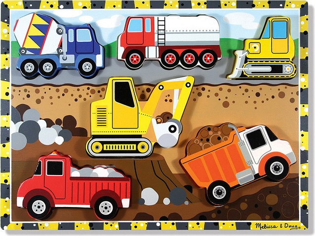 פאזל צ'אנקי רכבי עבודה - Melissa and Doug